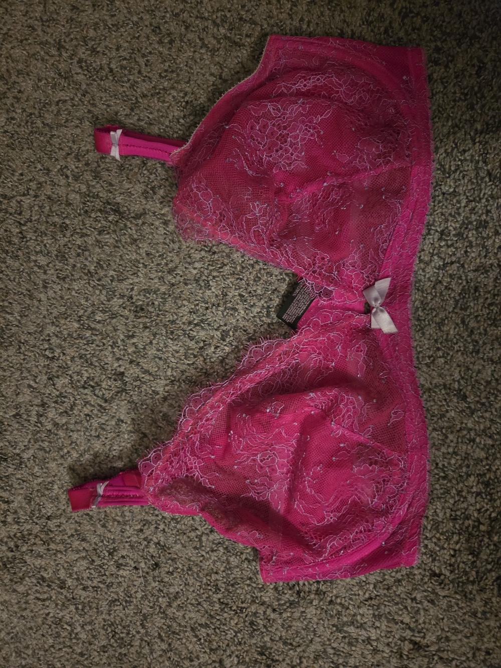 Victoria's Secret Hot Pink Lace Underwire Bra